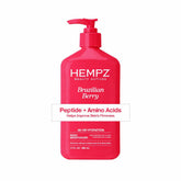 Hempz envase frontal Brazilian Berry mostrando el tamaño y beneficio hidratante