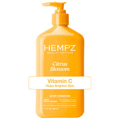 Hempz envase frontal Citrus Blossom mostrando 17 oz y diseño atractivo