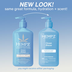 Hempz envase abierto con crema mostrando facilidad de aplicación y absorción