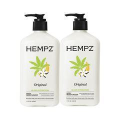 Hempz frontal del envase pack de 2 mostrando formato y diseño