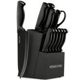 HENKELIVING bloque frontal con todos los cuchillos visibles y almacenamiento seguro