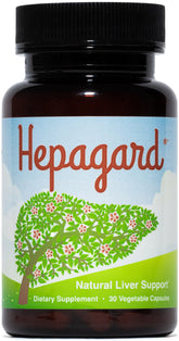 Hepagard frontal del envase mostrando fórmula vegana y beneficio de soporte hepático