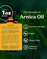 Herb Pharm textura aceitosa del aceite de árnica para rápida absorción