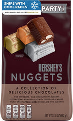 HERSHEY'S NUGGETS frente de bolsa mostrando variedad y conveniencia