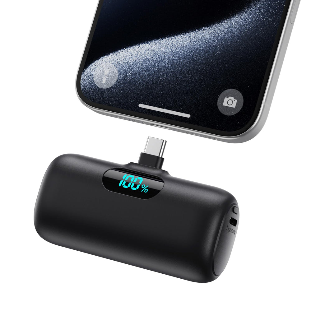 HETP power bank frontal mostrando diseño compacto y portabilidad