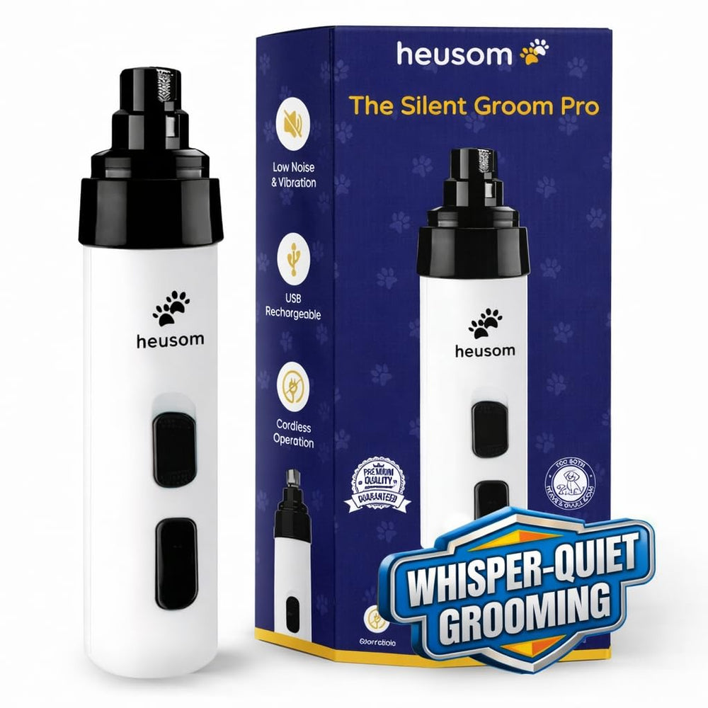 Heusom Silent Groom Pro vista frontal mostrando diseño ergonómico y bajo ruido