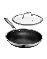 HexClad sartén de 10" frontal con tapa, rendimiento y durabilidad