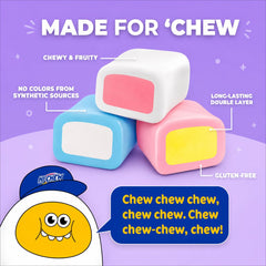 HI-CHEW detalle de la doble capa resaltando textura masticable prolongada