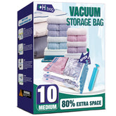 HIBAG frontal del paquete con 10 bolsas medianas para ahorro de espacio