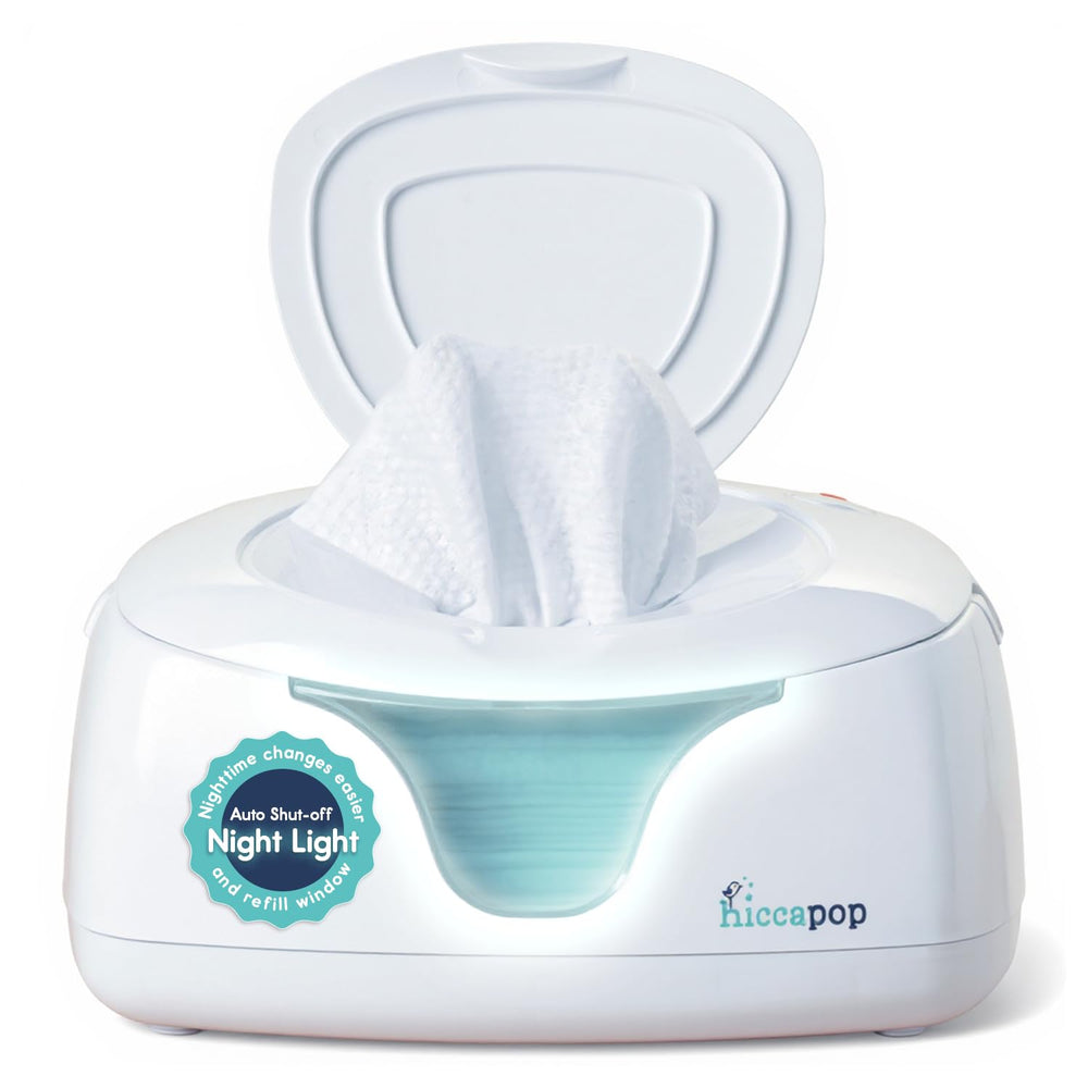 Hiccapop vista frontal del dispensador con diseño compacto y práctico
