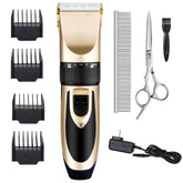Highdas caja y contenido del kit mostrando accesorios y acabado dorado, ideal para corte doméstico