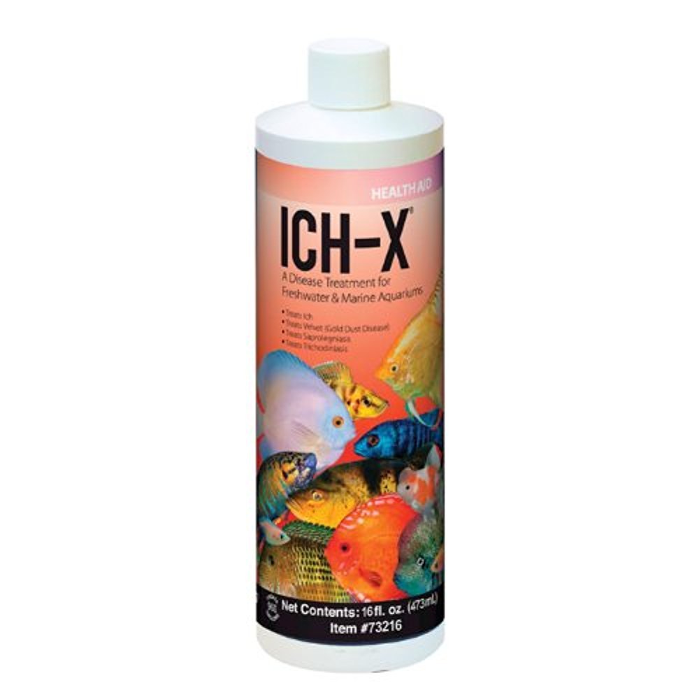 Hikari Ich x frente del empaque mostrando etiqueta y tamaño 16oz, confianza en tratamiento