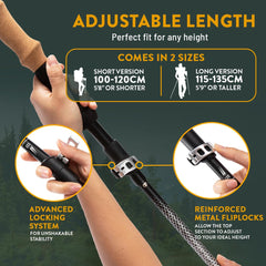 Hiker Hunger Outfitters textura del tubo en aluminio aeronáutico para ligereza y resistencia