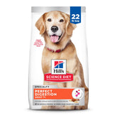 Hill's Science Diet empaque frontal que muestra la fórmula Adult 7+ Perfect Digestion, confianza veterinaria