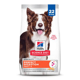 Hill's Science Diet paquete frontal mostrando etiqueta y beneficio digestivo