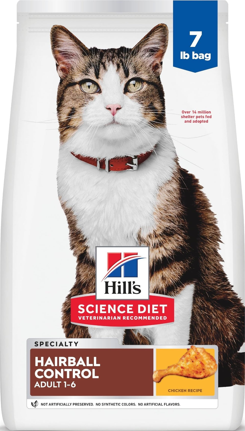 Hill's Science Diet paquete frontal mostrando la receta y beneficios