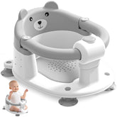 Himold asiento de baño frontal mostrando diseño seguro y respaldo cómodo