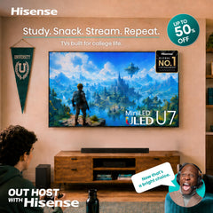 Hisense vista lateral enseña diseño delgado y estética moderna para el hogar