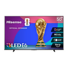 Hisense E6 frontal con pantalla 4K mostrando colores vivos y mayor impacto