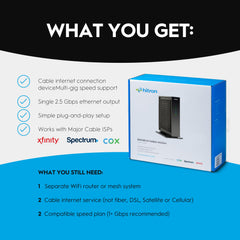 Hitron CODA56 puerto Ethernet 2.5 Gbps para maximizar velocidad de internet