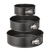 HIWARE molde desmontable frontal mostrando el aro y base, facilita desmoldar cakes