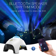 HODANS proyector en dormitorio proyectando nebulosa, ayuda a crear ambiente para dormir