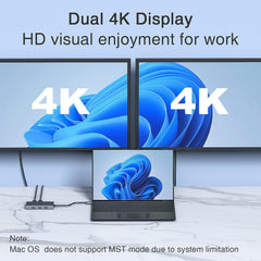 HODO cable USB-C conectado a la docking, conexión estable y carga PD