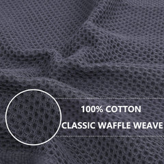 Homaxy close-up tejido waffle que muestra la textura absorbente y suave
