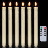 Homemory velas taper frente pack de seis mostrando elegancia y control accesible