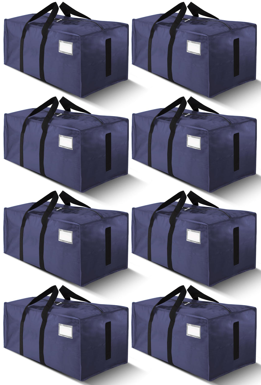 HOMESURE vista frontal del paquete de 8 bolsas, capacidad y ahorro de espacio