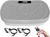Homesy plataforma vibratoria frontal gris mostrando diseño estable y compacto