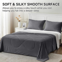 HOMFINE edredón colocado en cama, apariencia fresca y elegante