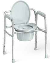 HOMLAND vista frontal del commode con asiento cómodo y fácil acceso
