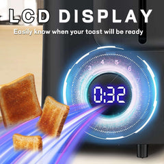 Hommater panel LCD con temporizador claro para control preciso del tostado