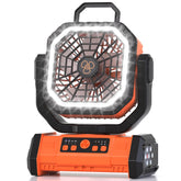 Honesorn vista frontal del ventilador portátil con batería duradera