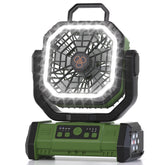 Honesorn ventilador frontal verde mostrando estilo y ventilación potente