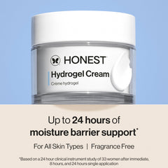 Honest Beauty textura en primer plano, gel acuoso que refresca la piel