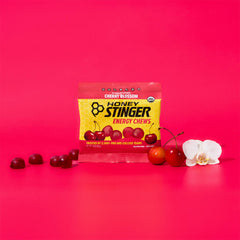 Honey Stinger porción guardada en bolsillo de cinturón para acceso rápido