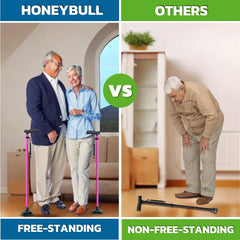 HONEYBULL bastón plegable en mano, fácil de transportar