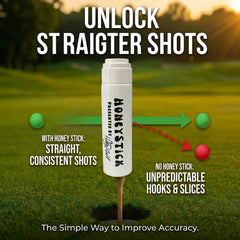 HoneyGolf HoneyStick marca visible de impacto en la cara de un hierro