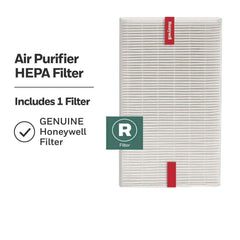 Honeywell filtro HEPA R instalado en purificador mostrando compatibilidad y función