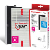 Honeywell filtro U frontal mostrando diseño y encaje fácil