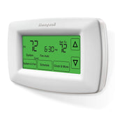 Honeywell Home vista frontal del termostato táctil con lectura clara y control sencillo