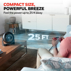Honeywell TurboForce en escritorio ofreciendo frescor para el trabajo