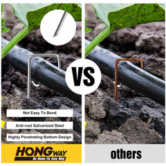 HongWay beveled tip detail for easy soil penetration and faster installation