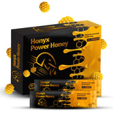 HONYX Power Honey frente del empaque mostrando el pack de 10 sobres y conveniencia