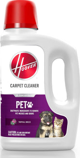 Hoover bottle front view showing tropical breeze scent and benefit fresh scent