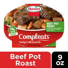 HORMEL COMPLEATS bandeja abierta mostrando textura apetitosa