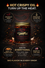 Hot Crispy Oil primer plano ajo frito crujiente añade sabor