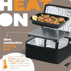 HOTLOGIC Mini interior con tupperware calentándose y comida lista